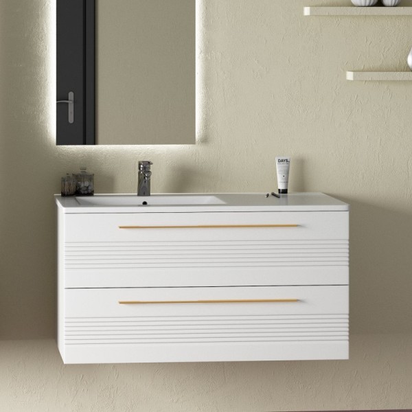 Тумба под раковину Sanvit Соната 2-100 L 2 ящика, белая