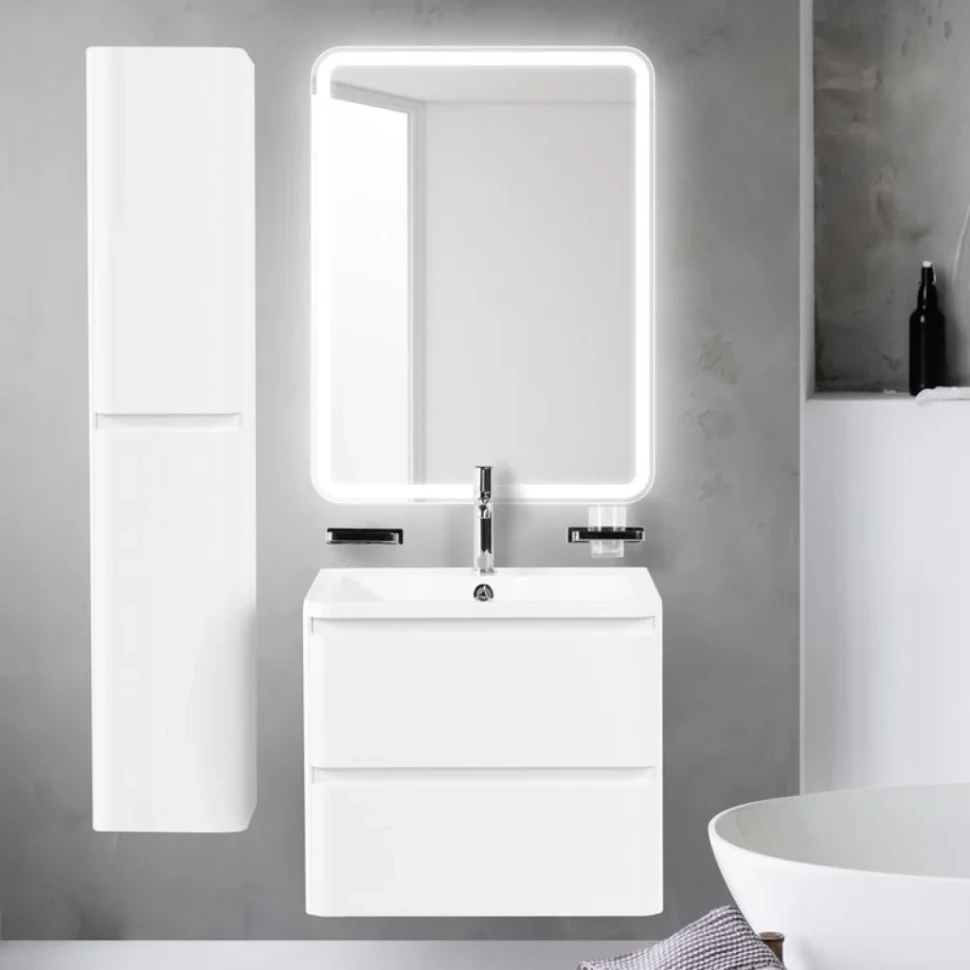 Тумба под раковину BelBagno Albano 70 подвесная, bianco lucido