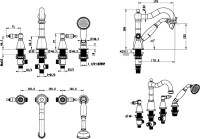 Смеситель на борт ванны Boheme Royal Cristal 391 Смеситель на борт ванны Boheme Royal Cristal 391