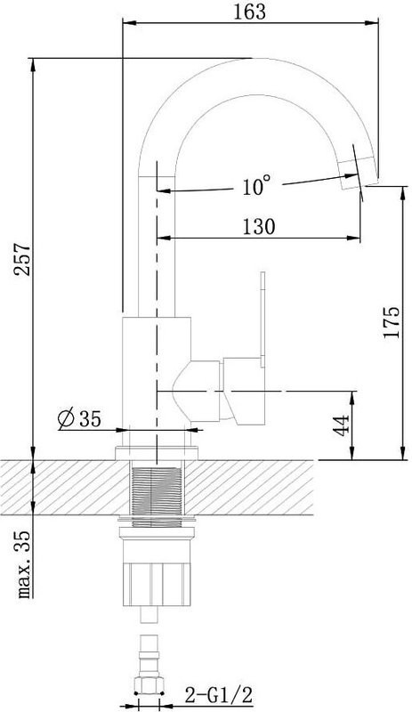 Смеситель для раковины Orange Steel Steel M99-011Ni