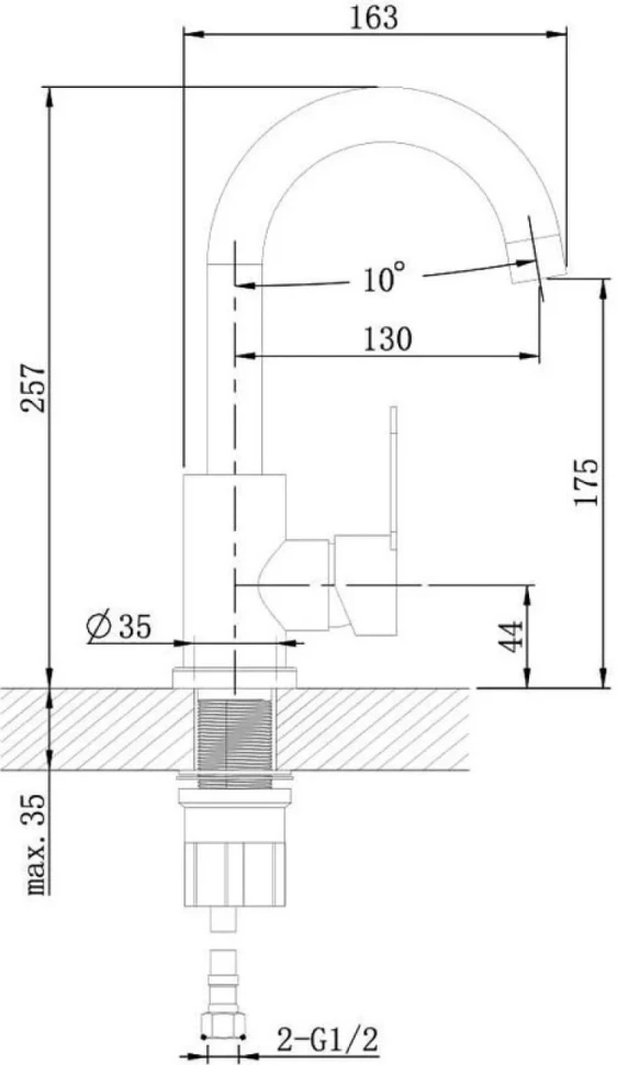 Смеситель для раковины Orange Steel Steel M99-011Ni