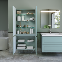 Шкаф-пенал для ванной Caprigo Wales 80 антарктида Шкаф-пенал для ванной Caprigo Wales 80 антарктида