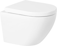Унитаз подвесной BelBagno Sfera-r BB046CHR безободковый, крышка BB865SC с микролифтом