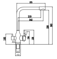 Смеситель для кухни Fmark FS0262 сатин Смеситель для кухни Fmark FS0262 сатин