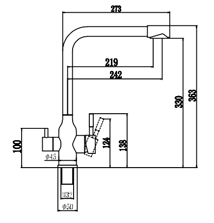 Смеситель для кухни Fmark FS0262 сатин