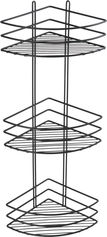 Полка Fixsen FX-710B-3 угловая, черная