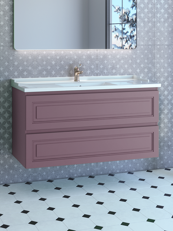Тумба с раковиной Caprigo Wales Смальти 120 лиловая