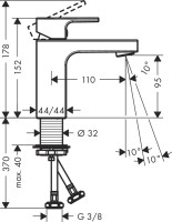 Смеситель для раковины Hansgrohe Vernis Shape 71569670 черный