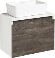 Тумба с раковиной Runo Бари 50 железный камень, раковина Duo 40