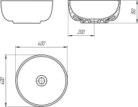 Тумба с раковиной Cersanit Louna 80 со столешницей и раковиной Moduo 40 RING