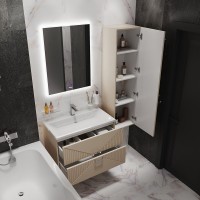 Тумба под раковину без столешницы Grossman Луксор 60 матовая бежевая