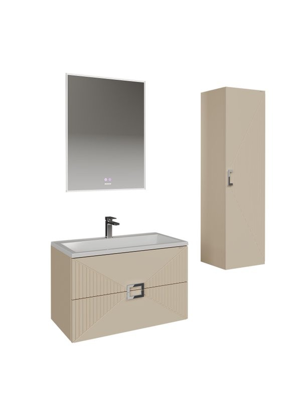 Тумба под раковину без столешницы Grossman Луксор 60 матовая бежевая