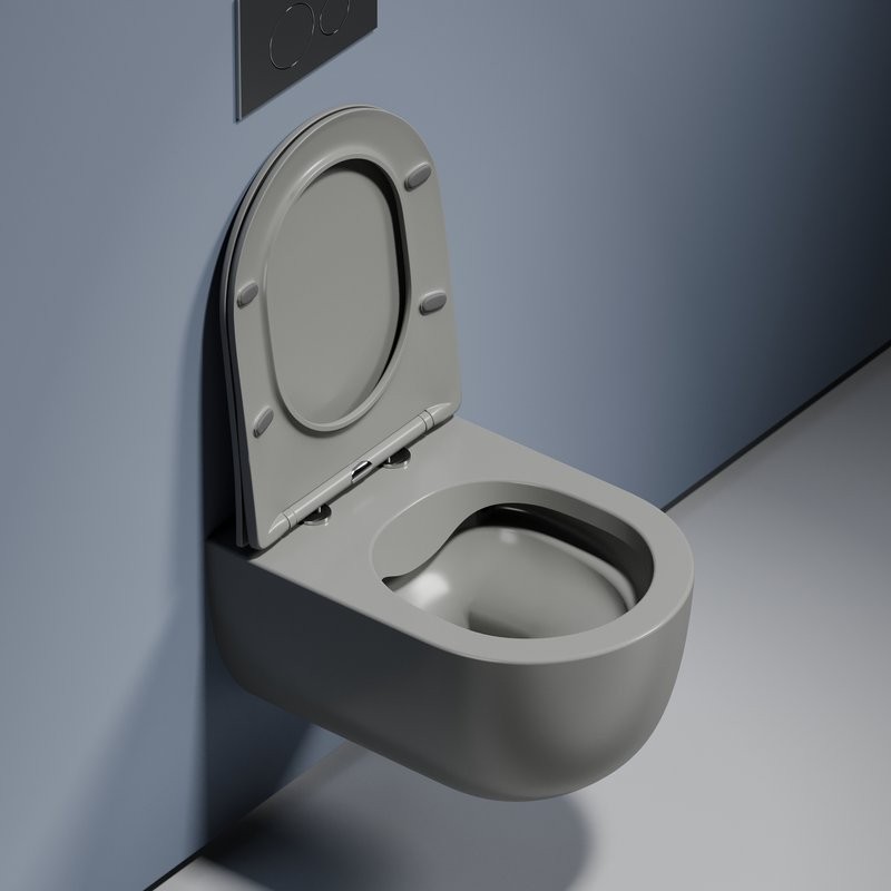 Унитаз подвесной Ceramicanova Modena Rimless CN6063MH антрацит матовый