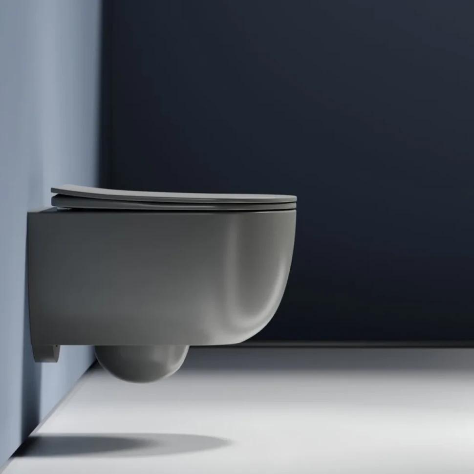 Унитаз подвесной Ceramicanova Modena Rimless CN6063MH антрацит матовый