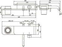 Смеситель для раковины Paini PAD PDCR208B0 Смеситель для раковины Paini PAD PDCR208B0
