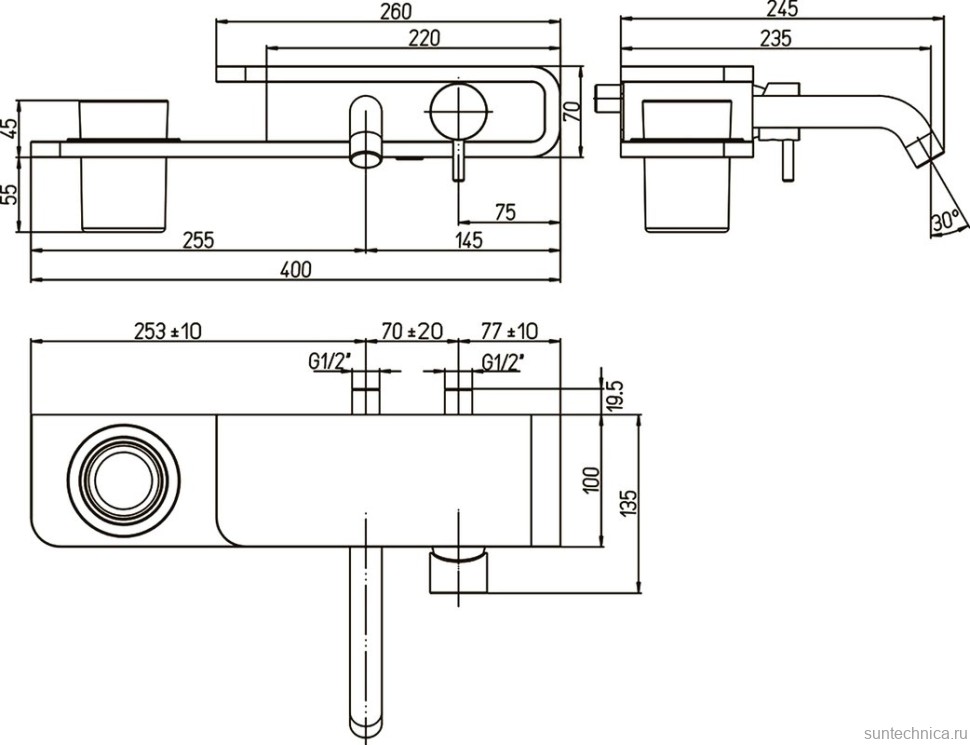 Смеситель для раковины Paini PAD PDCR208B0