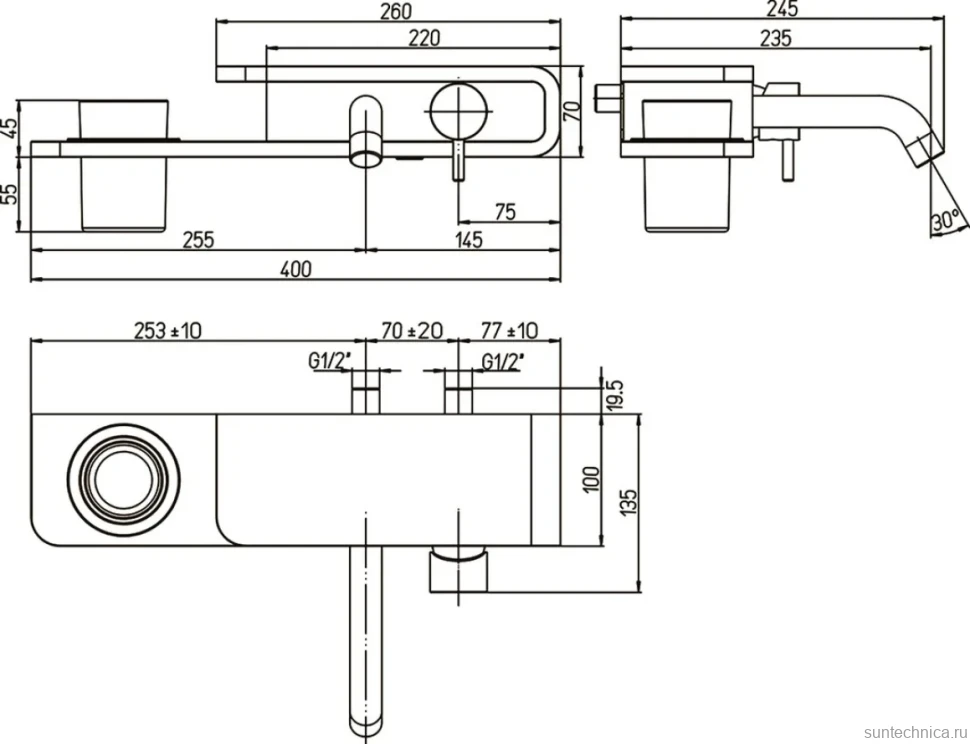 Смеситель для раковины Paini PAD PDCR208B0