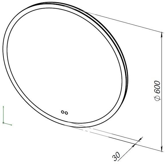 Зеркало круглое Aquanet Арт D 600 LED RGB с подсветкой, белое