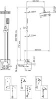 Душевая стойка Wasserkraft A17701 80/115x55,1 см