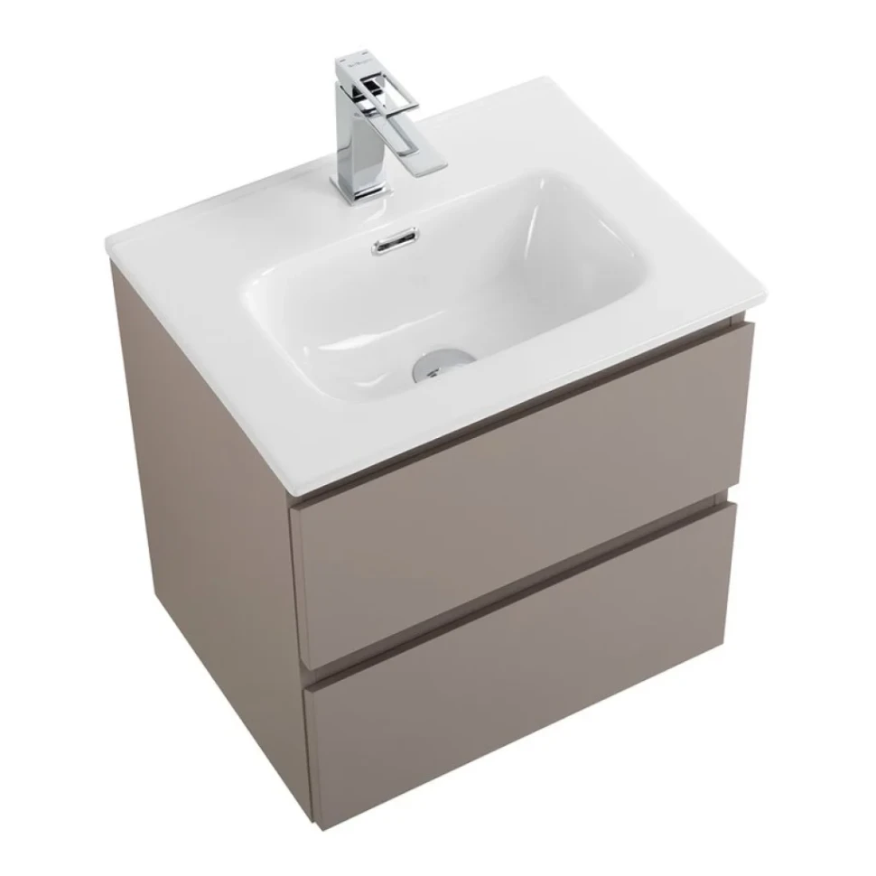 Тумба с раковиной BelBagno Kraft 39 50 подвесная, матовая бежевая, раковина bb500/390etl