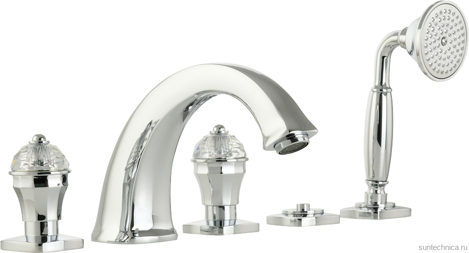 Смеситель на борт ванны Migliore Korona Crystal 27308 хром