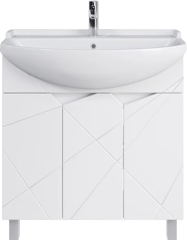 Тумба под раковину SanStar Каскад 80 напольная, белая