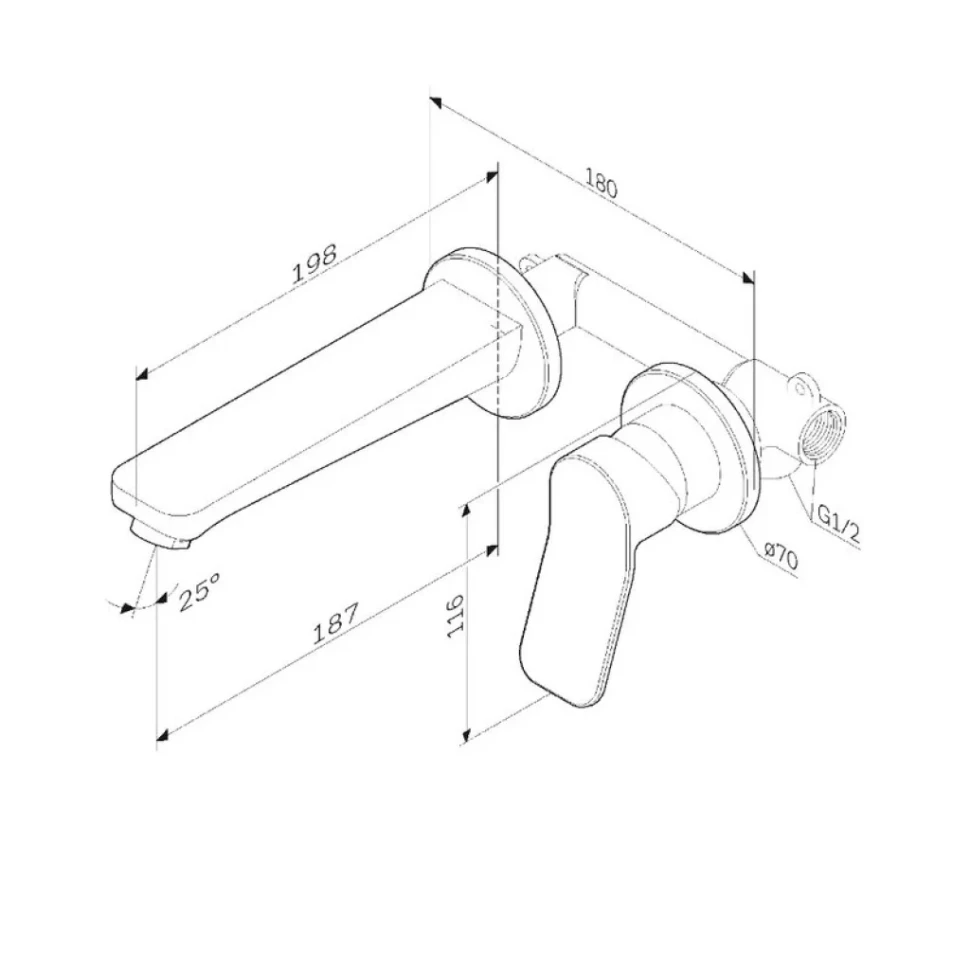 Смеситель для раковины AM.PM X-Joy F85A72600 С ВНУТРЕННЕЙ ЧАСТЬЮ, хром