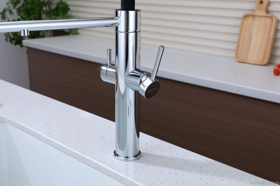 Смеситель для кухни Paulmark Nexus Ne213999-CR с гибким изливом, хром