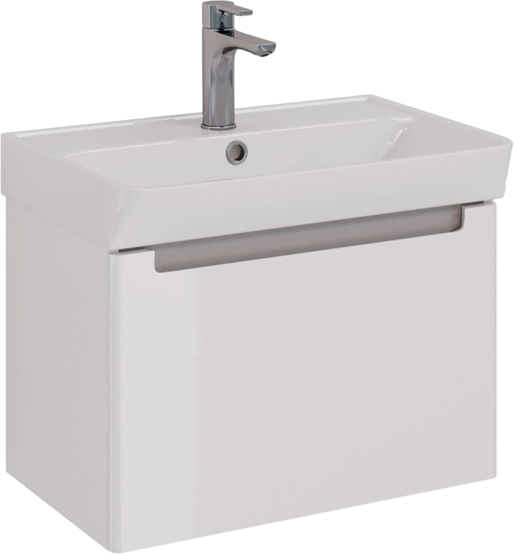 Тумба под раковину Lemark Buno mini 60 белая глянцевая, 1 ящик