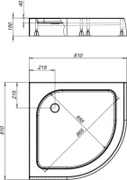 Поддон для душа Aquanet HX515 80x80