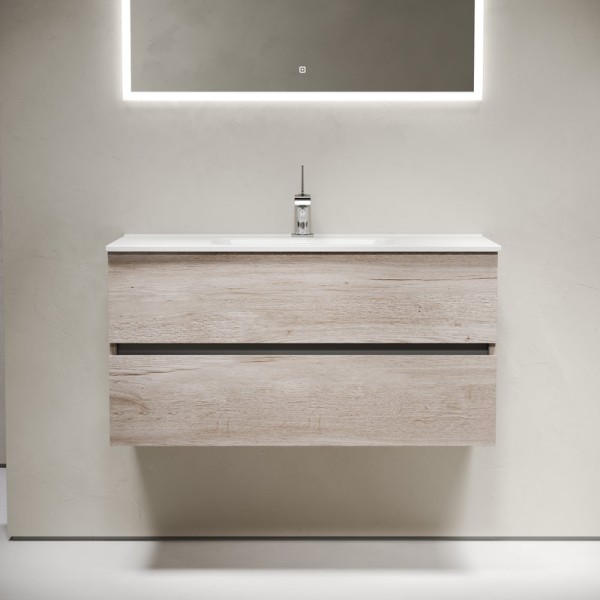 Тумба с раковиной Sancos Urban 100 см дуб галифакс натуральный