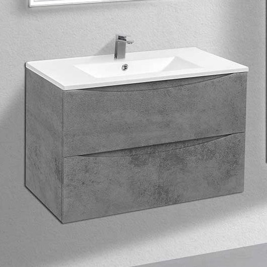 Тумба под раковину Vincea Mia 80, подвесная, бетон, раковина VBS-13980