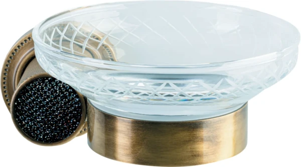 Мыльница Boheme Royal Cristal Black Br подвесная, бронза