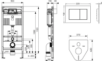 Комплект Унитаз подвесной Duravit Happy D.2 2222098900 rimless + Крышка + Звукоизоляция TECE Profil TECEprofil 9 200 010 + Инсталляция TECEprofil Uni 2.0 9300302 + Кнопка Now 9 240 401 хром глянцевый + Крепления TECEprofil 9380014