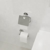 Держатель туалетной бумаги Fixsen Comfort Chrome FX-85010 с крышкой, хром