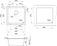Мойка кухонная Granula 3801, арктик