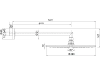Верхний душ Bossini Cosmo H70596I.073 черный матовый