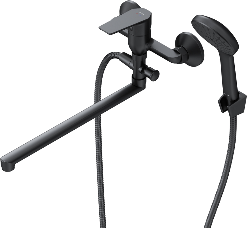 Смеситель с длинным изливом для ванны AM.PM Gem F90A90122 черный