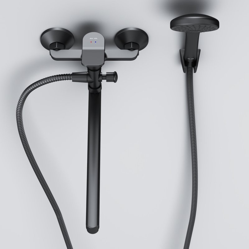 Смеситель с длинным изливом для ванны AM.PM Gem F90A90122 черный