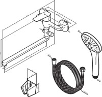 Смеситель с длинным изливом для ванны AM.PM Gem F90A90122 черный