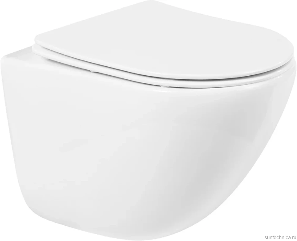 Комплект Унитаз подвесной BelBagno Amanda BB051CHR безободковый, крышка BB051SC, инсталляция BB002-80 с кнопкой BB014-SR-BIANCO