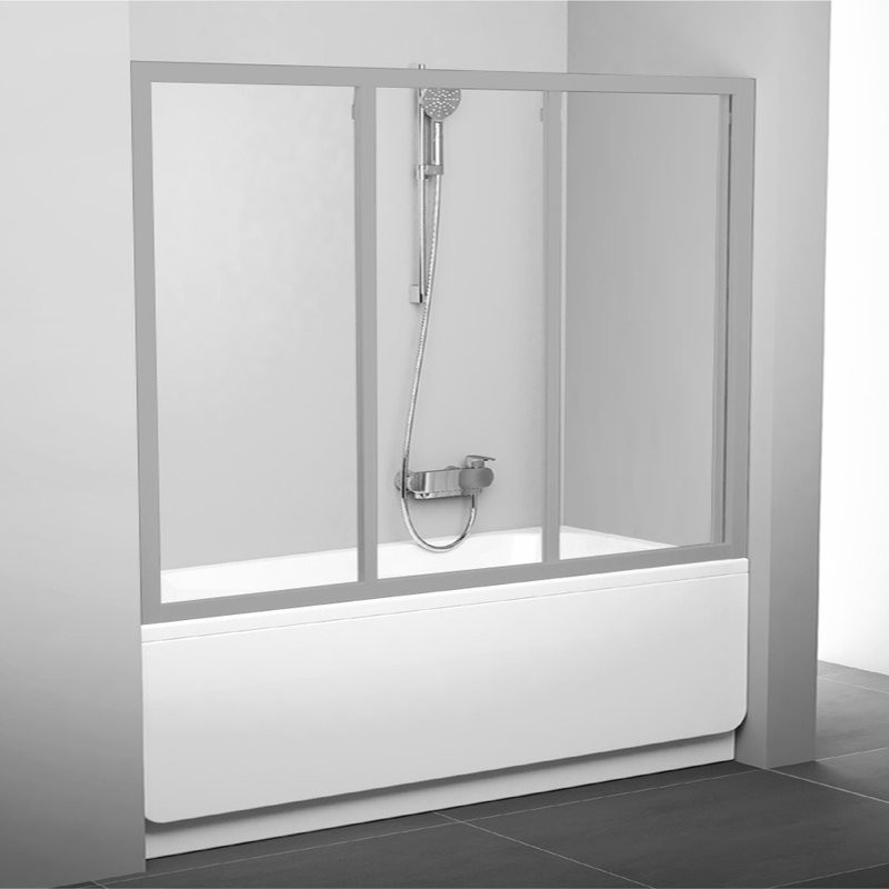 Шторка на ванну Ravak Supernova AVDP3-170 Transparent, профиль сатин