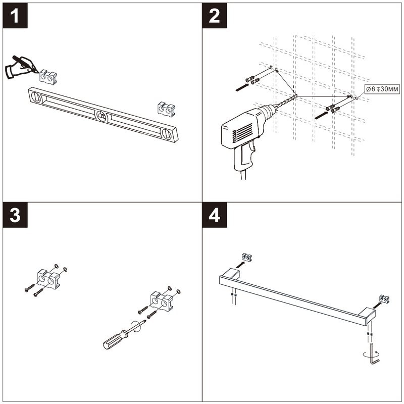 Полотенцедержатель Lemark Smooth line 9782023 черный