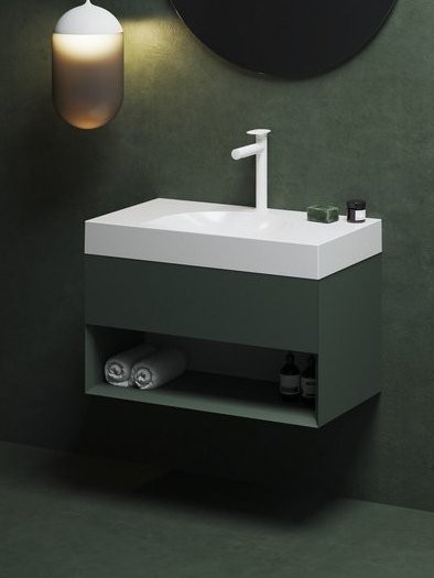 Тумба под раковину без столешницы Ravak Lite SD 80 серо-зеленая