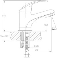 Смеситель для раковины Haiba HB36 HB1036