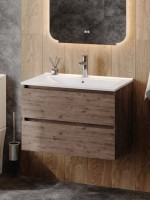 Тумба с раковиной Teymi Laina 75 темный дуб