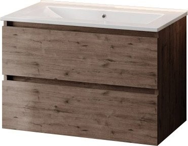 Тумба с раковиной Teymi Laina 75 темный дуб