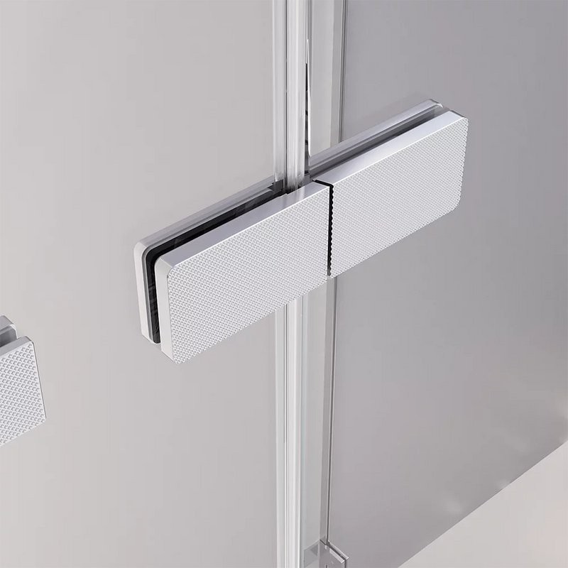 Душевая дверь в нишу Veconi Premium Alassio CH 130x200, профиль матовый хром, стекло прозрачное