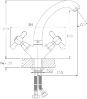 Смеситель для кухни Haiba HB25 HB4325