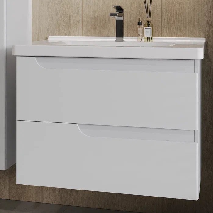 Тумба под раковину Orange Topline Milano 80 белый глянец